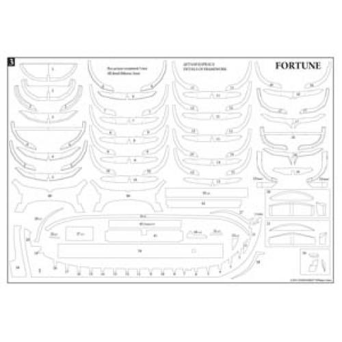 Plans of botik "Fortune"